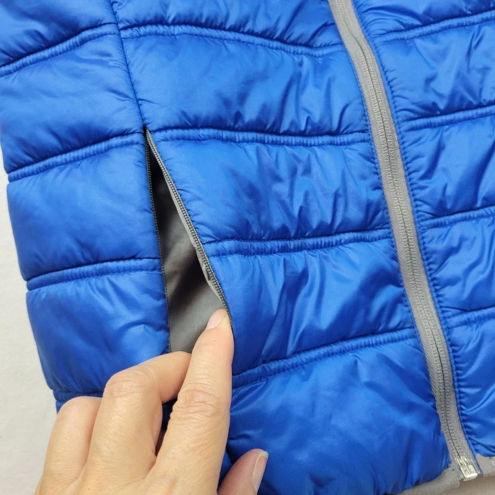 Eddie Bauer Bright Blue Kids Puffer Athletic Hiking Vest Spring XL